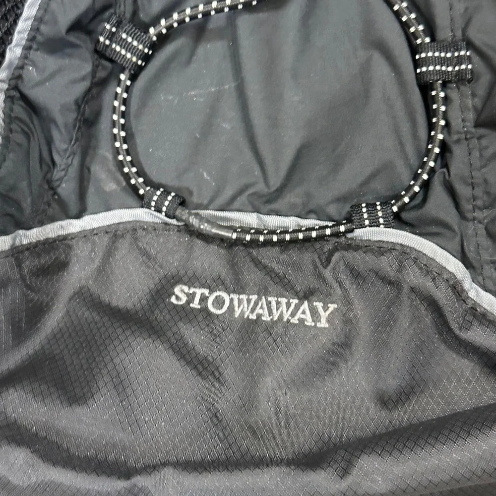 LL Bean Stowaway Daypack Black Ripstop Nylon Packable Hiking Backpack 0HWJ8